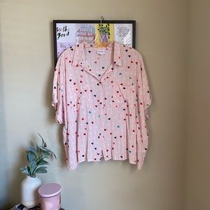 LulaRoe Heart Shaped Button-Up